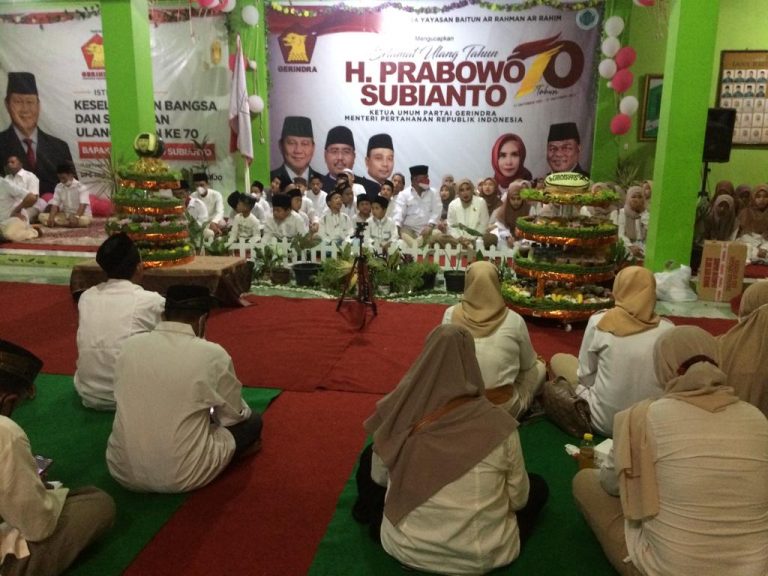 Partai Gerindra Sidoarjo Gelar Istighosah dan Doa Bersama Anak Yatim-Piatu