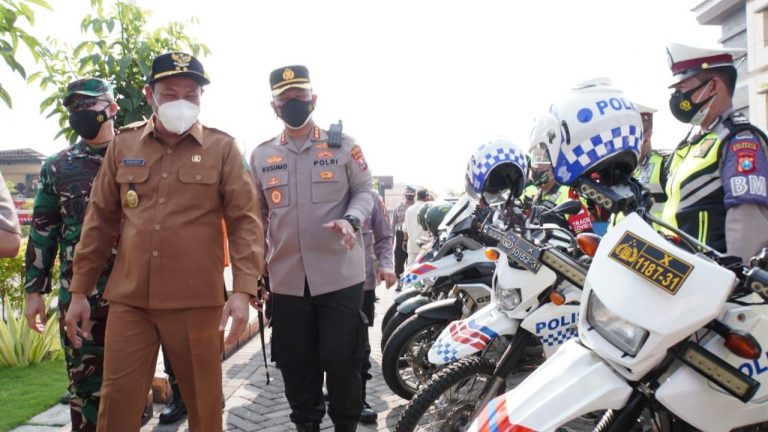 Gelar Pasukan Antisipasi Bencana Pandemi Covid-19 di Mapolresta