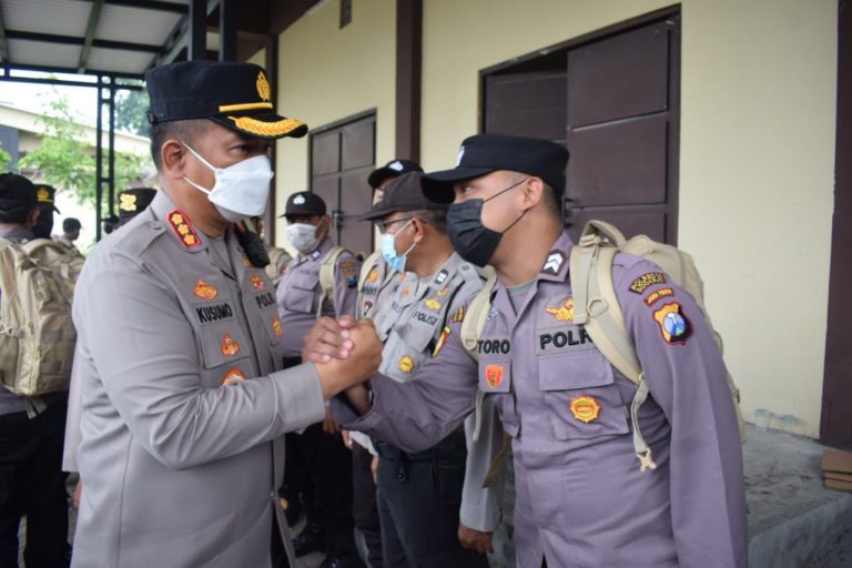 Amankan Pilkades, 46 Anggota Polresta Sidoarjo di-BKO ke Sumenep