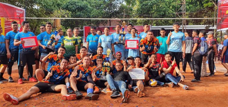 Laga Semifinal Turnamen Volley Ball Latubaya Cup 2022 Diwakili 3 Korwil
