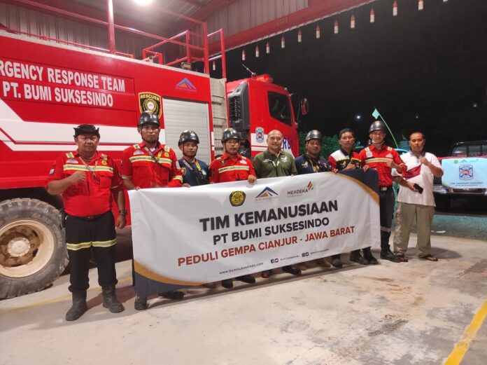 Tim rescue tambang emas Tumpangpitu, Banyuwangi bergerak ke Cianjur, Jawa Barat.