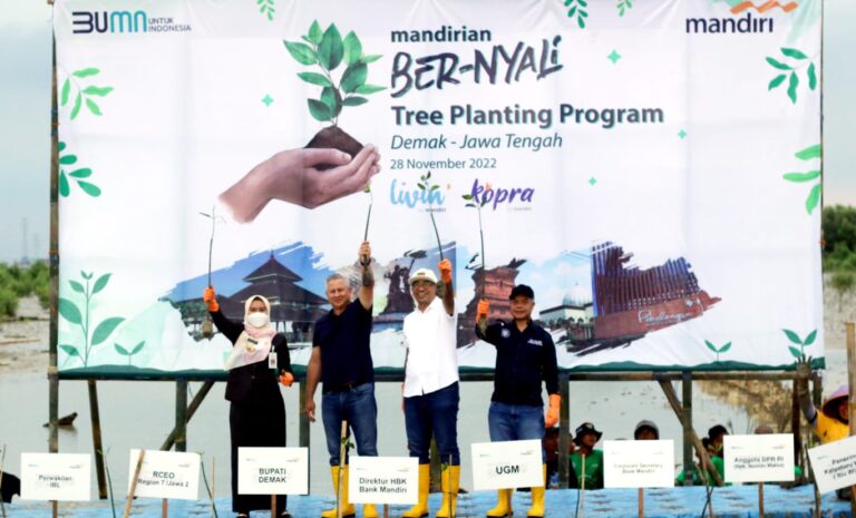 Wujudkan Ekonomi Berkelanjutan, Bank Mandiri Konservasi Lahan Seluas 500 Hektar di Hari Menanam Pohon Indonesia