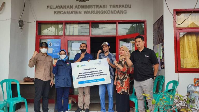 Percepat Penanganan Warga Terdampak Gempa Cianjur, CSR Lintasarta Salurkan Bantuan Jaringan Komunikasi dan Dana Kemanusiaan