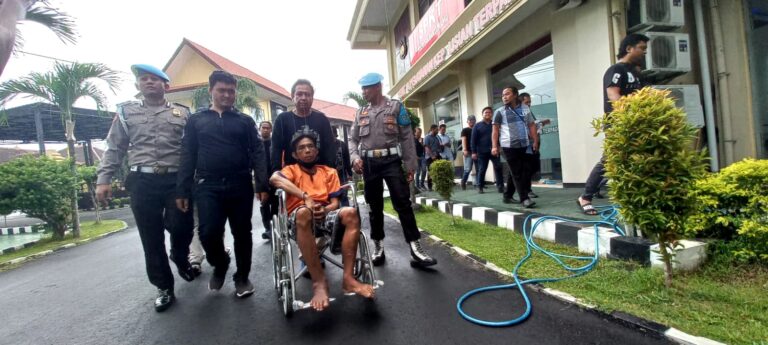 Pelaku spesialis pencurian sepeda motor diamankan di Polresta Banyuwangi, Kamis (26/1/2023) siang/udi.