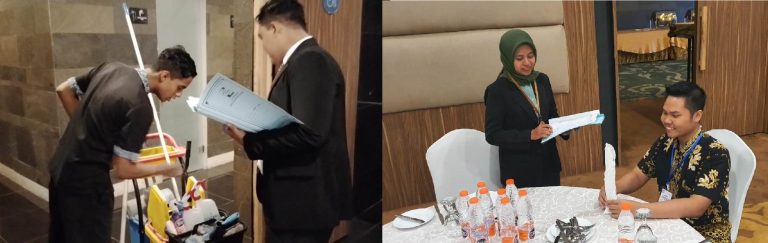 Para pramuwisata Banyuwangi mengikuti sertifikasi profesi berstandar ASEAN yang digelar LSP Bumi Sejahtera Banyuwangi, Kamis (11/5/2023) siang. (foto/ist)