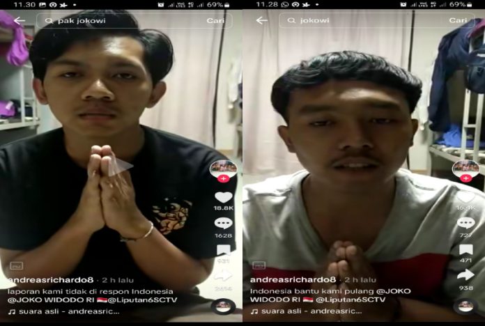 Dua TKI yang mengaku asal Banyuwangi disiksa di Myanmar viral di media sosial. (foto/tangkapan layar)