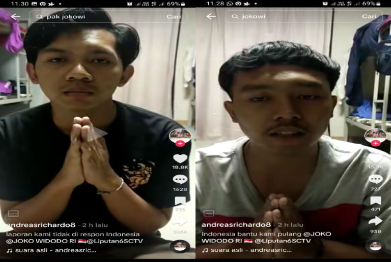 Dua TKI yang mengaku asal Banyuwangi disiksa di Myanmar viral di media sosial. (foto/tangkapan layar)