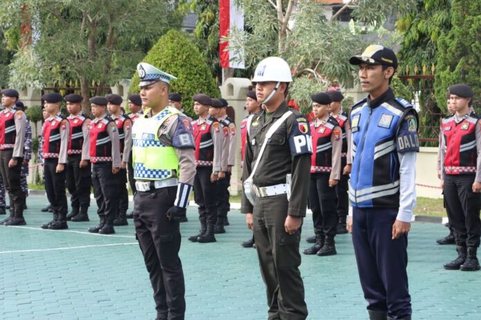 Apel kesiapan Operasi Zebra 2023 di Polresta Banyuwangi, Senin (4/9/2023).