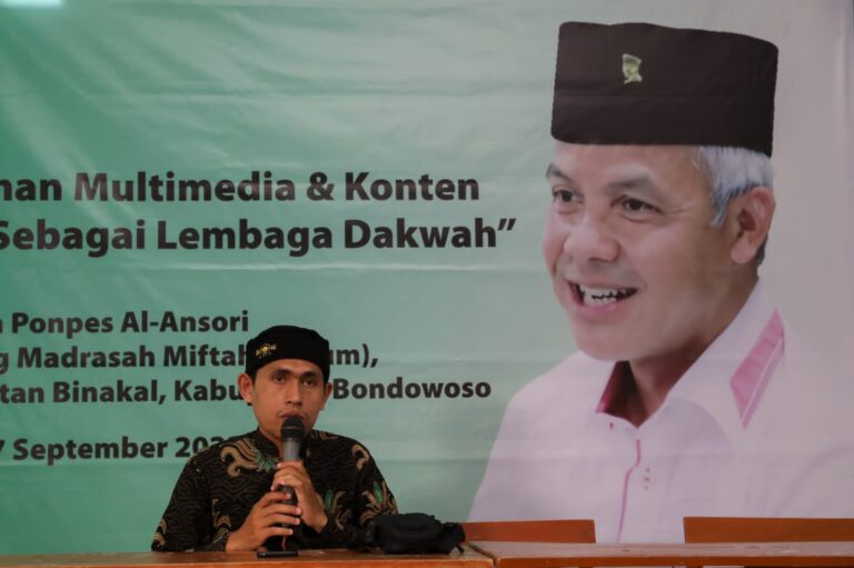 Gus Gus Ganjar Latih Pengurus Ponpes, Manfaatkan Multimedia Sebagai Sarana Dakwah