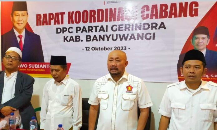 Deklarasi kader Gerindra Banyuwangi mendukung Gibran sebagai cawapres Prabowo. (foto/ist)