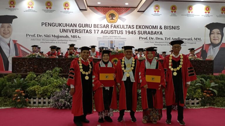 Untag Surabaya Kukuhkan Dua Guru Besar Bidang Ekonomi Bisnis