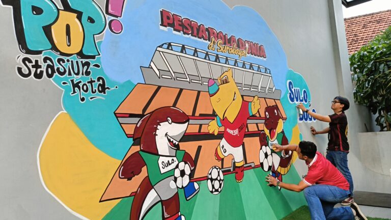 Dinding Hotel ini Dihiasi Gambar Karakter Bacuya dan Maskot Sulo Bolo